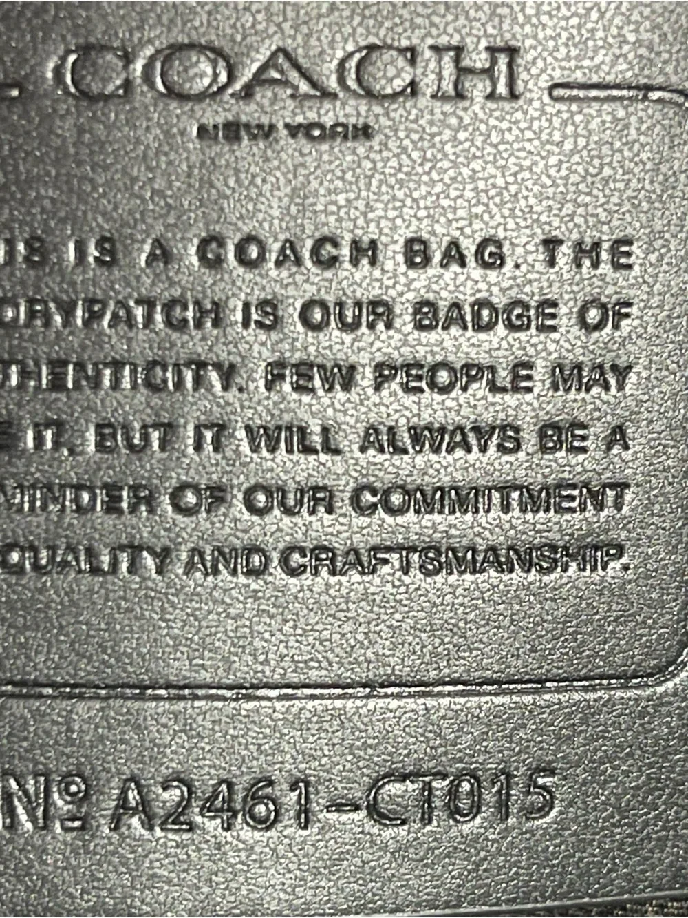 Coach pebbled leather